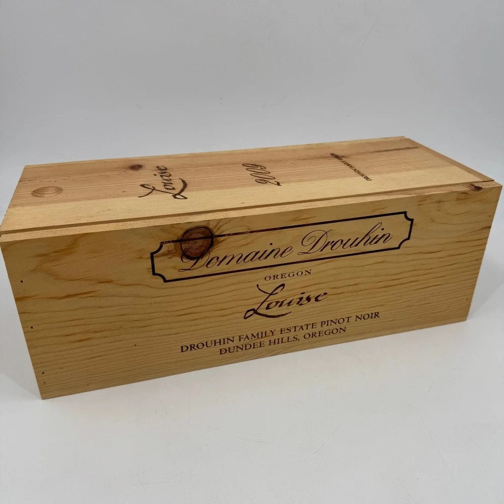 Domaine Drouhin Wine Crate‎ Natural Wood 2009 Louise Branded Box